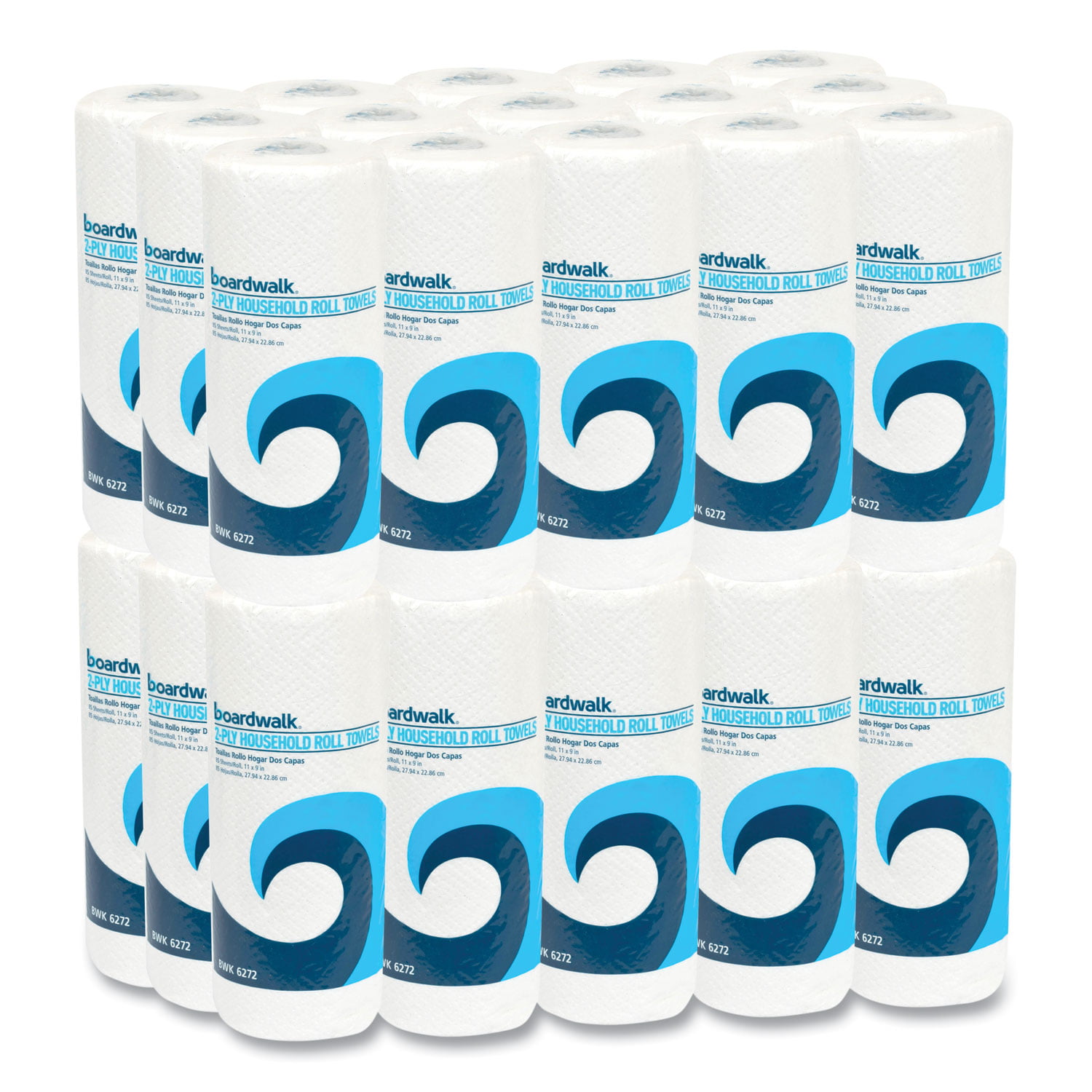 Boardwalk Kitchen Roll Towel. 30 Rolls/Carton. 85 Sheets/roll. 2-ply. 11 x 9. White