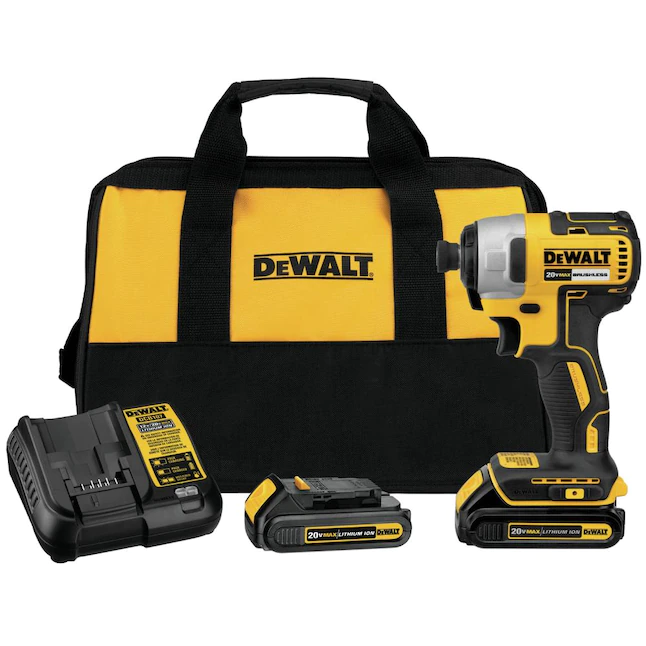 DEWALT DCF787C2 20-volt Max 1/4-in Variable Speed Brushless Cordless Impact Driver (2-Batteries Included)