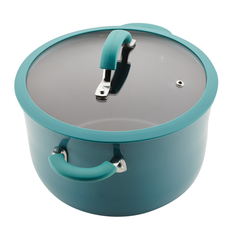 Rachael Ray Cook + Create Aluminum Nonstick Cookware Set. 11-Piece - Agave Blue