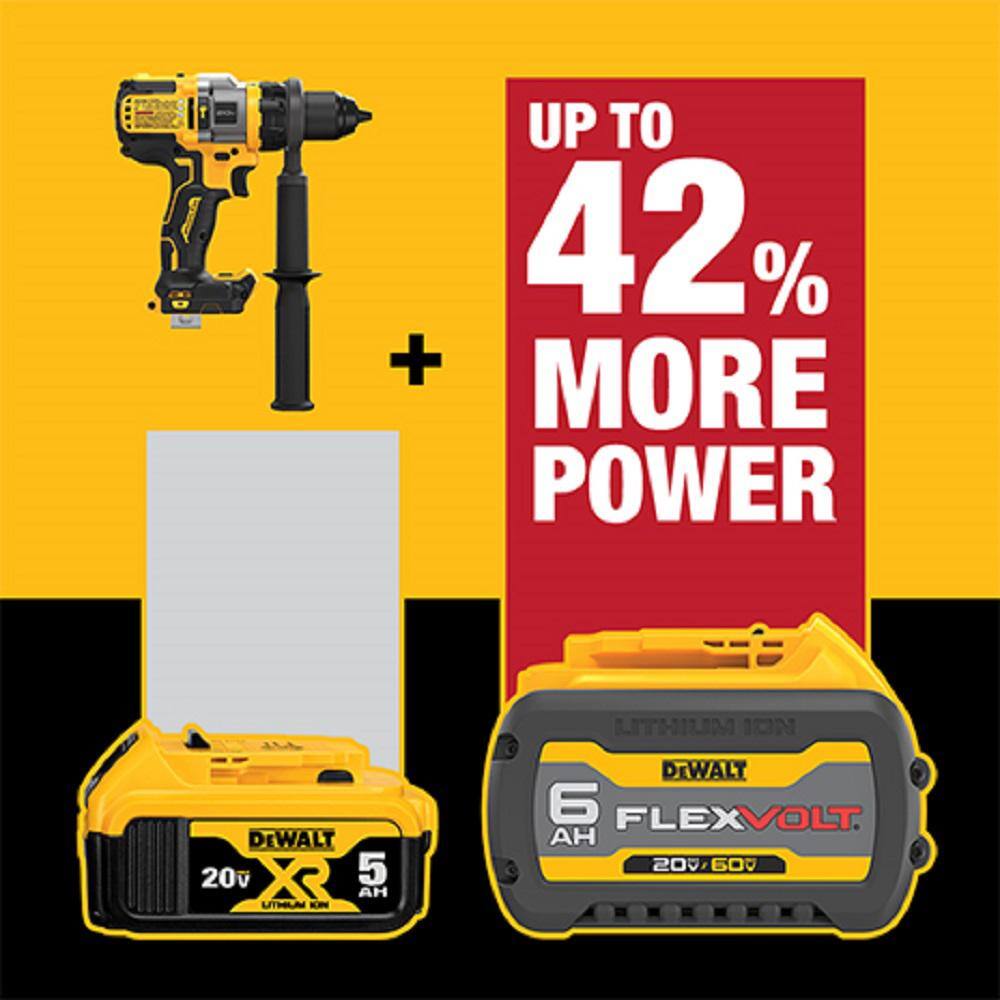 DEWALT DCD999BWDCB240 20V MAX Brushless Cordless 1/2 in. Hammer Drill/Driver with FLEXVOLT ADVANTAGE with 20V MAX Lithium-Ion 4.0Ah Battery