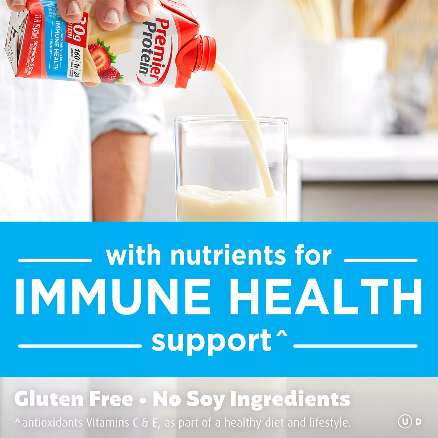 Premier Protein High Protein Shake. Strawberries & Cream (11 fl. oz.. 15 pk.)