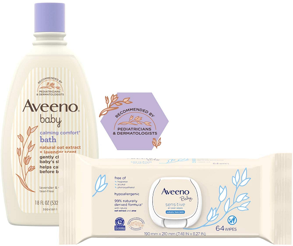Aveeno Baby Calming Comfort Bath with Relaxing Lavender & Vanilla Scents