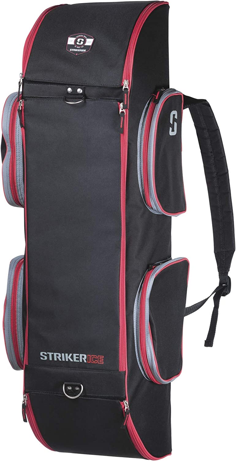 Striker ICE Transporter. Ice Fishing Rod Case. Portable and Protective Fishing Equipment Case. Holds up to Five 36-Inch Ice Rods. Black