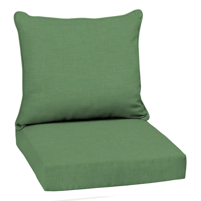Arden Selections  2-Piece Moss Green Leala Deep Seat Patio Chair Cushion