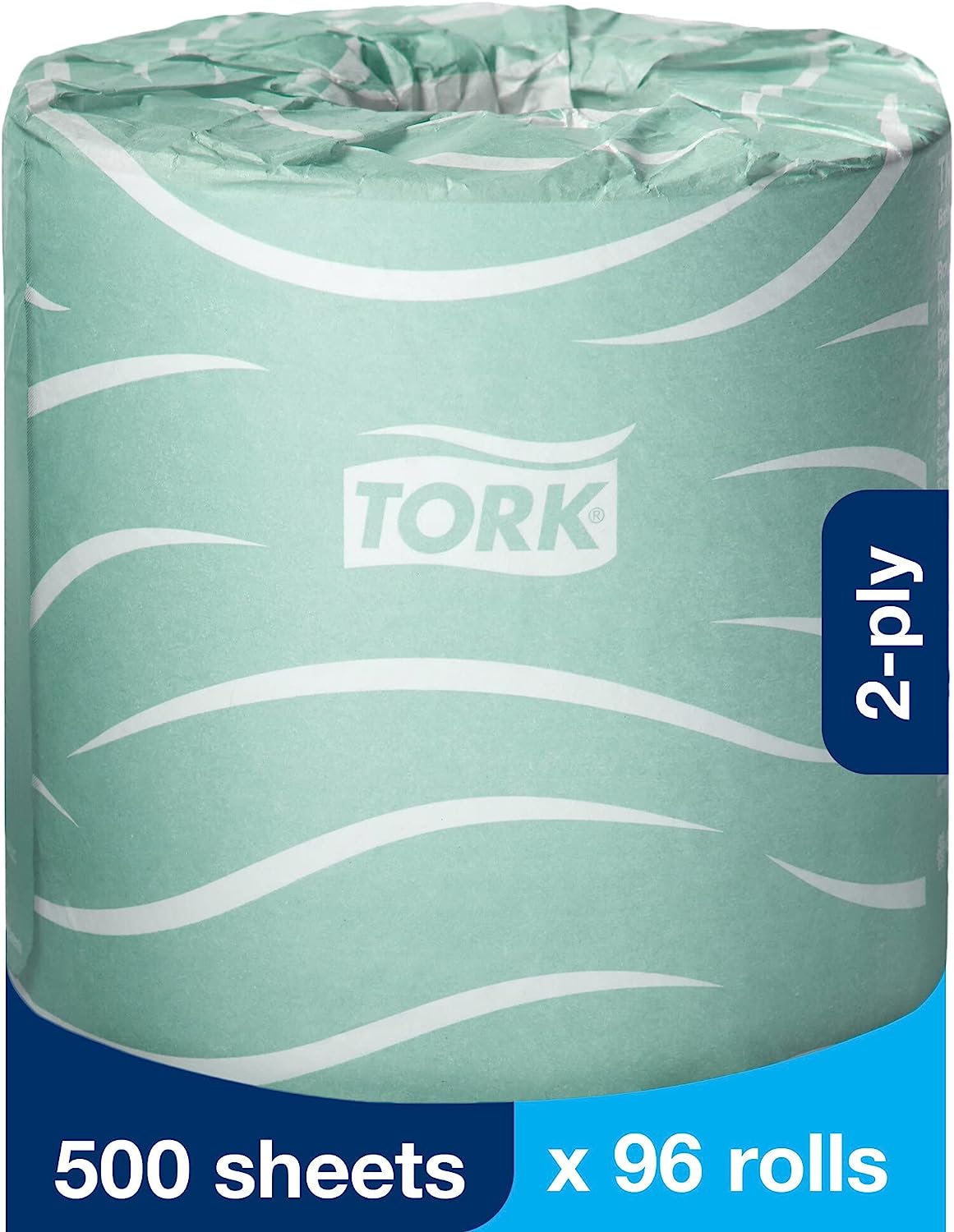 Tork Septic Safe Toilet Paper White. 100% Recycled. 2-ply. 500 Sheets per Roll. 96 Rolls