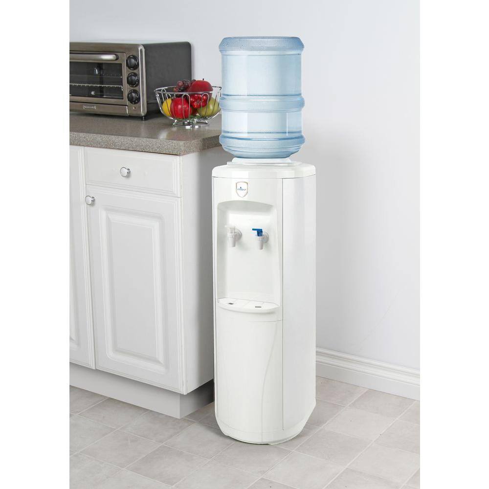 VITAPUR VWD2236W 3-5 Gal. Room/Cold Temperature Top Load Floor Standing Water Cooler Dispenser with Adjustable Cold Thermostat Settings