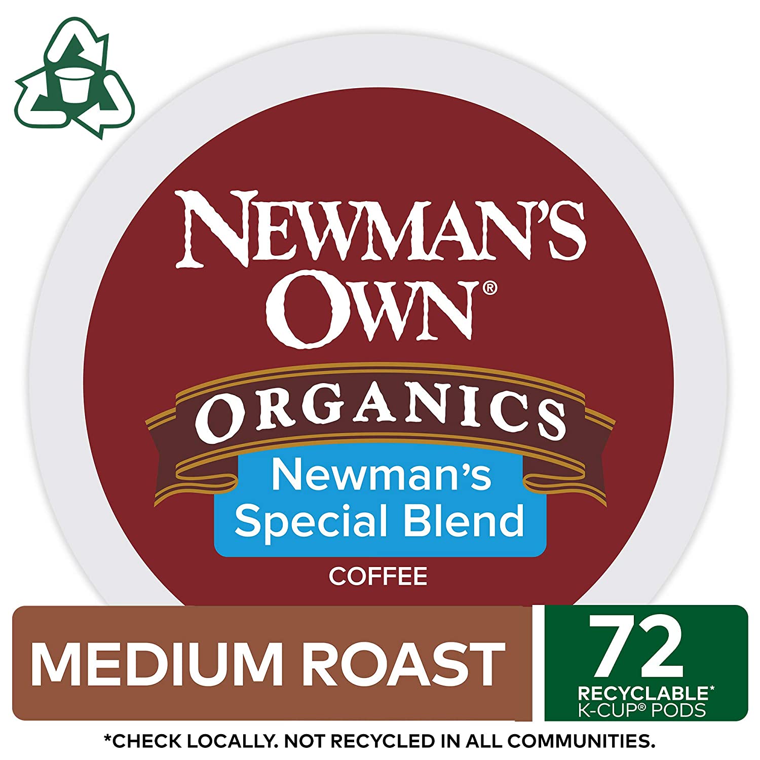 Newman-s Own Organics Special Blend Single-Serve Keurig K-Cup Pods Medium Roast Coffee 12 Count (Pack of 6)