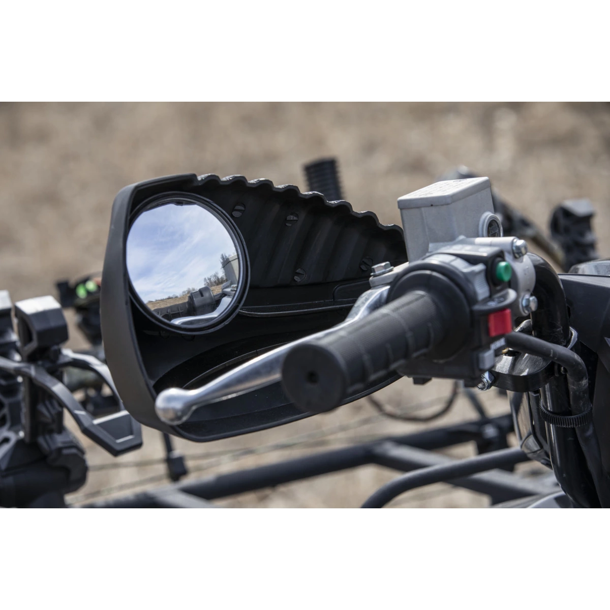 Kolpin Hand Guard with Mirror - 97300 (PAIR). Black