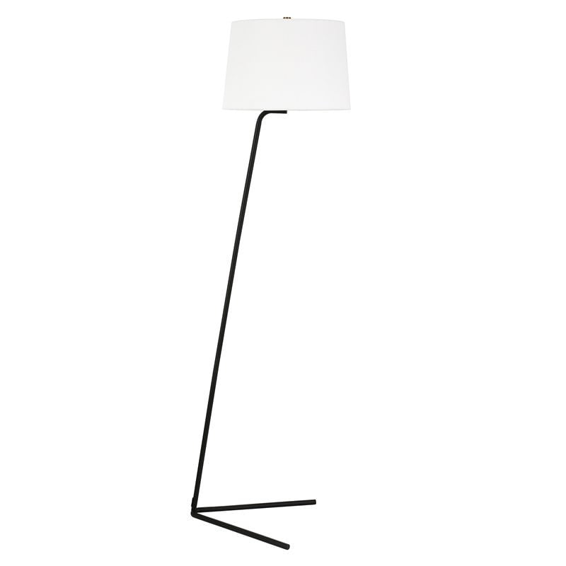 Evelyn&Zoe Markos Traditional Tilted Floor Lamp in Bronze