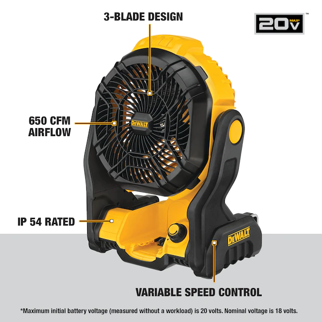 DEWALT DCE512B 1-HP 650-CFM Centrifugal Blower Fan