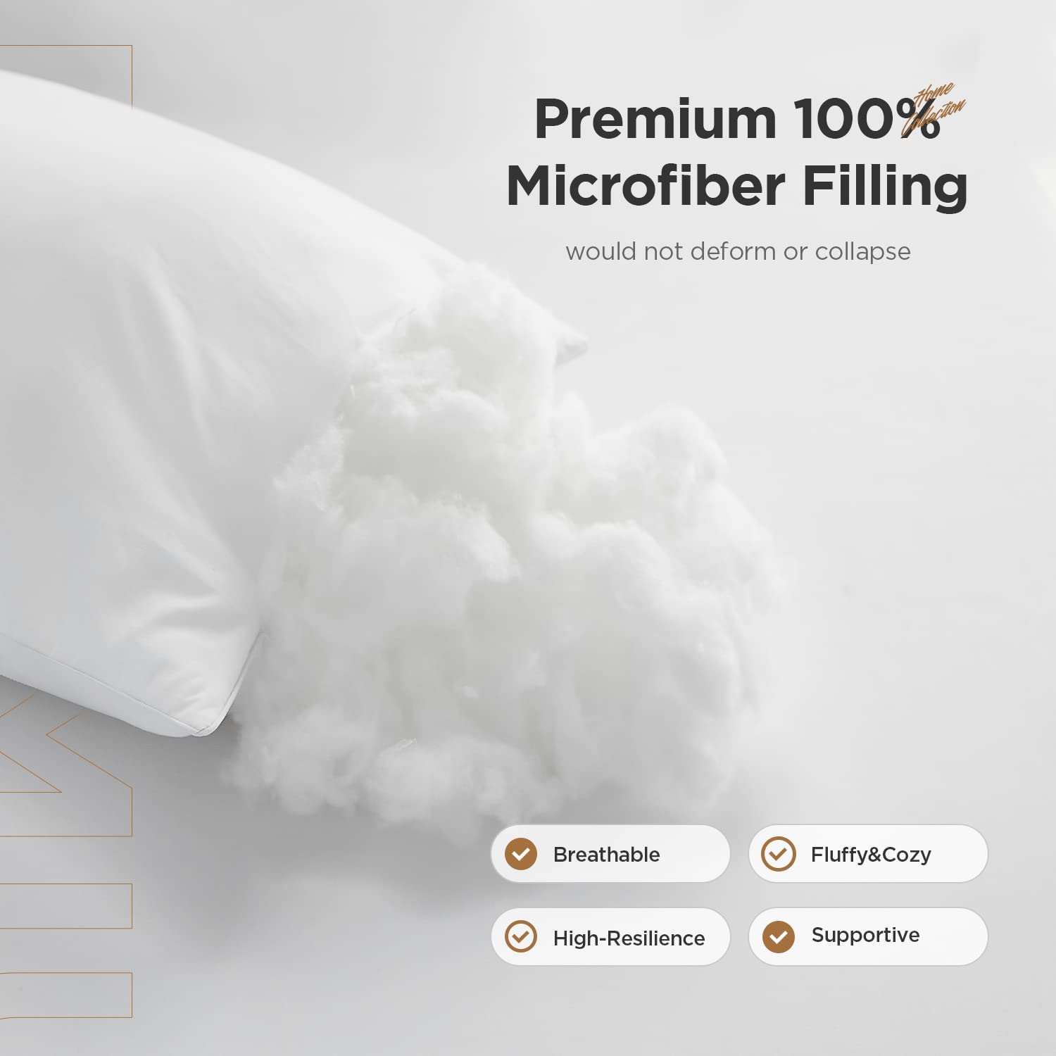 Acanva Decorative Rectangle Throw Pillow Inserts. Hypoallergenic Form Stuffer Cushion Sham Filler. 16×26. White