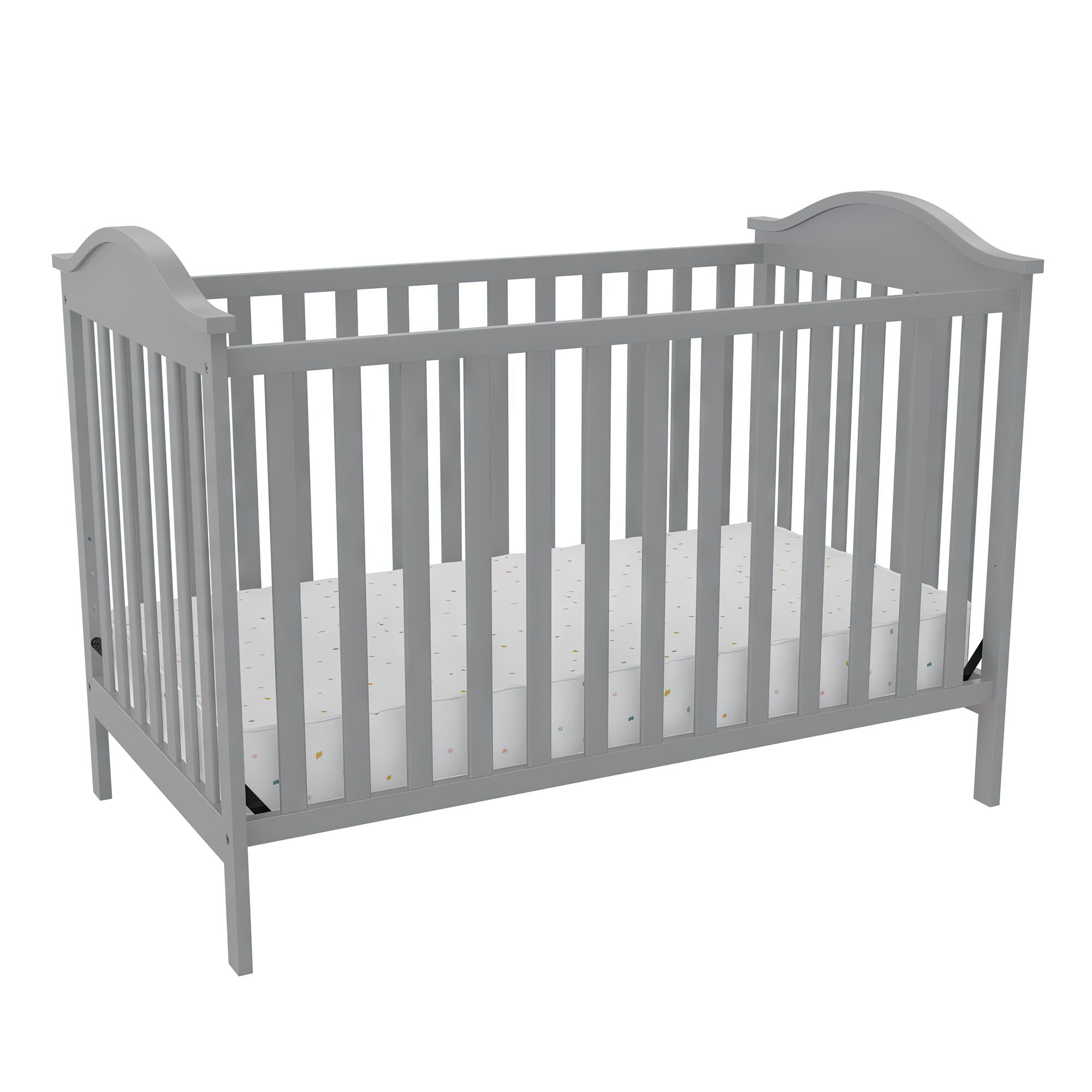 Baby Relax Adele 3-in-1 Convertible Crib. Gray