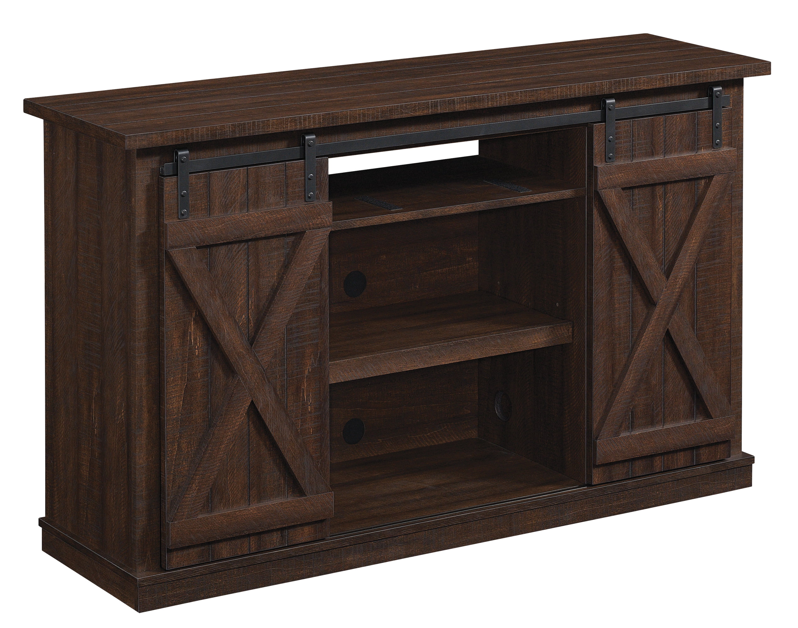 Twin Star Home Terryville Barn Door TV Stand for TVs up to 60″. Espresso