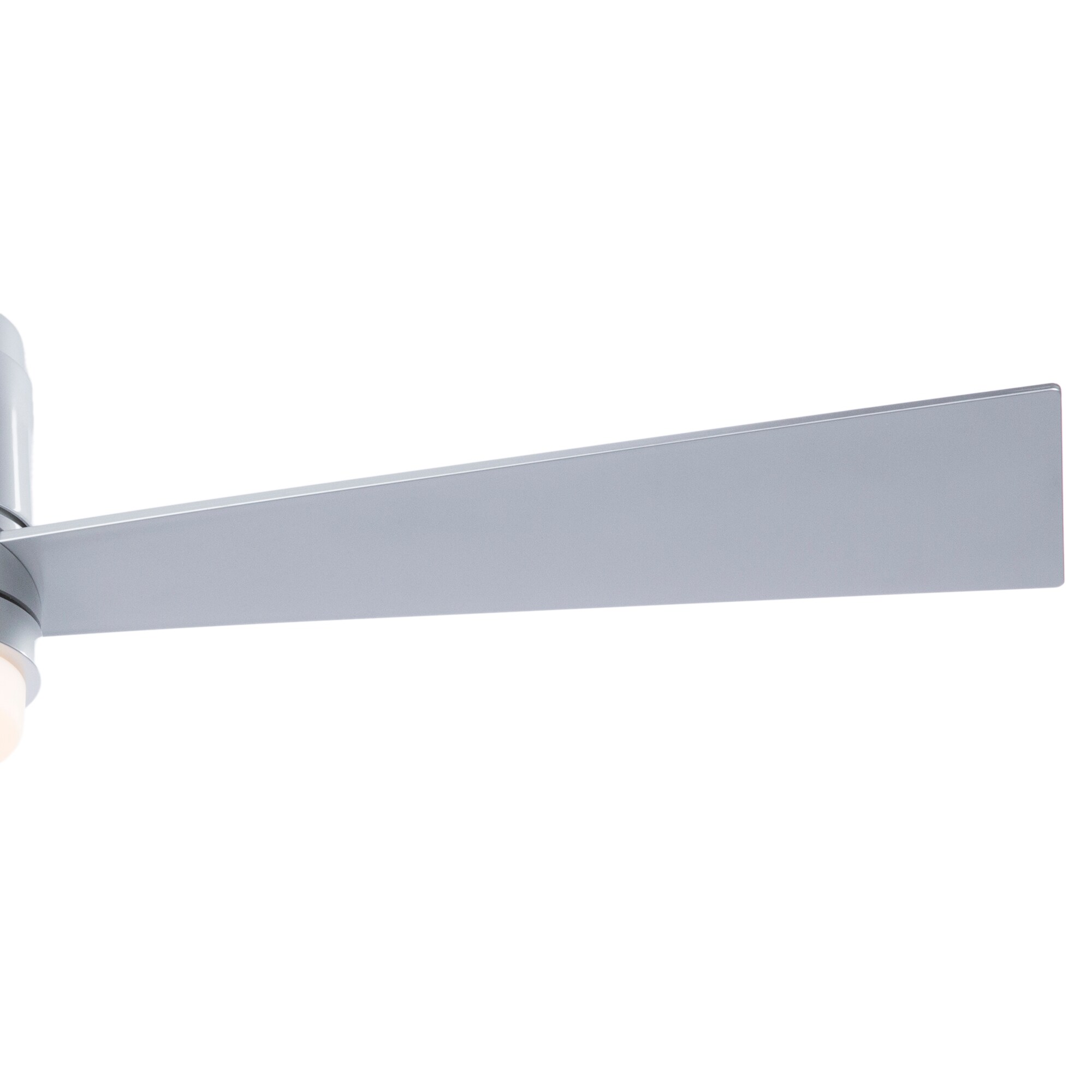 Fanimation Studio Collection All-Weather Pylon 48-in Silver LED Indoor/Outdoor Propeller Ceiling Fan with Light Remote (3-Blade)