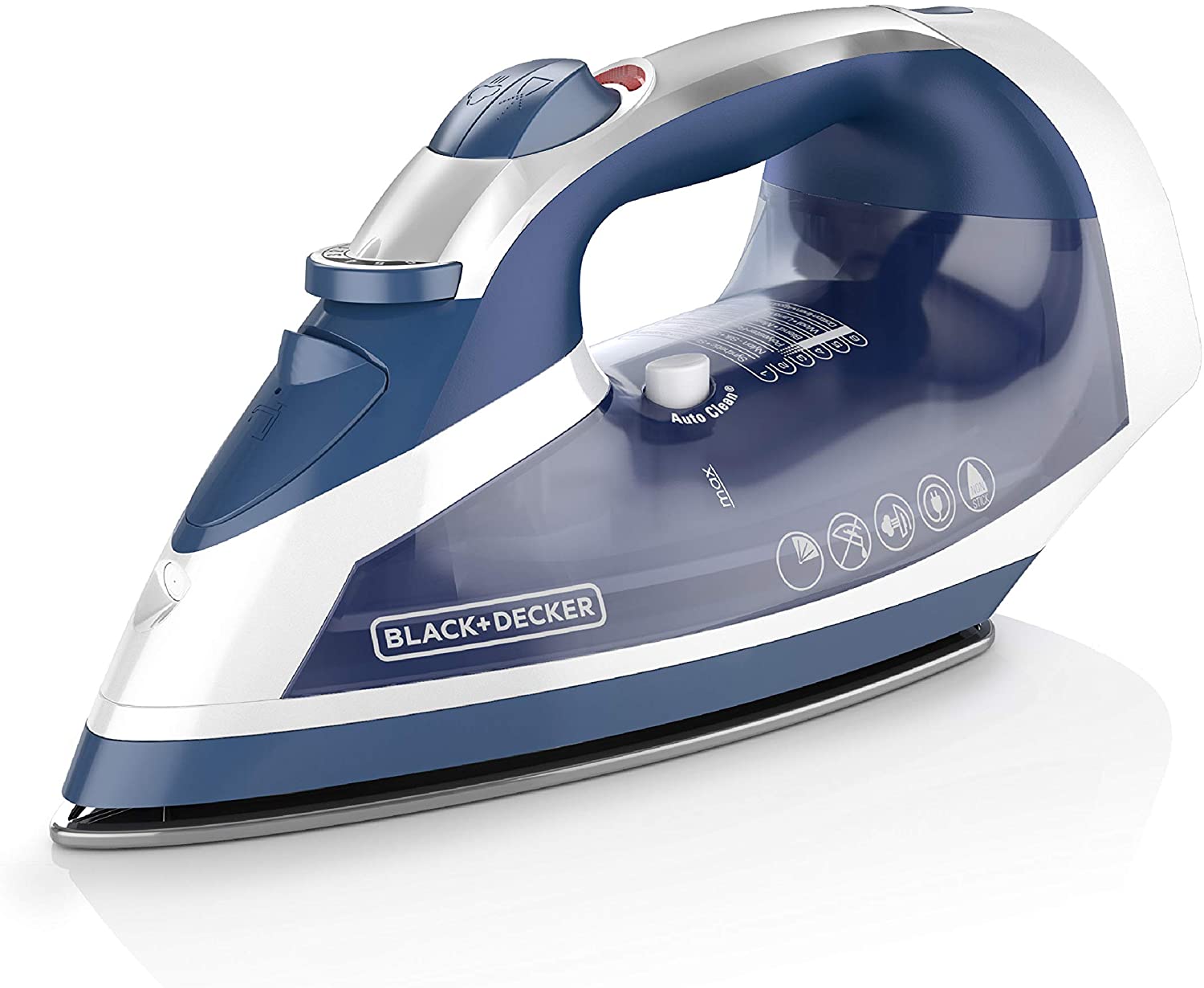 BLACK+DECKER  Blue Auto-steam Iron Automatic Shut-off (1200-Watt)