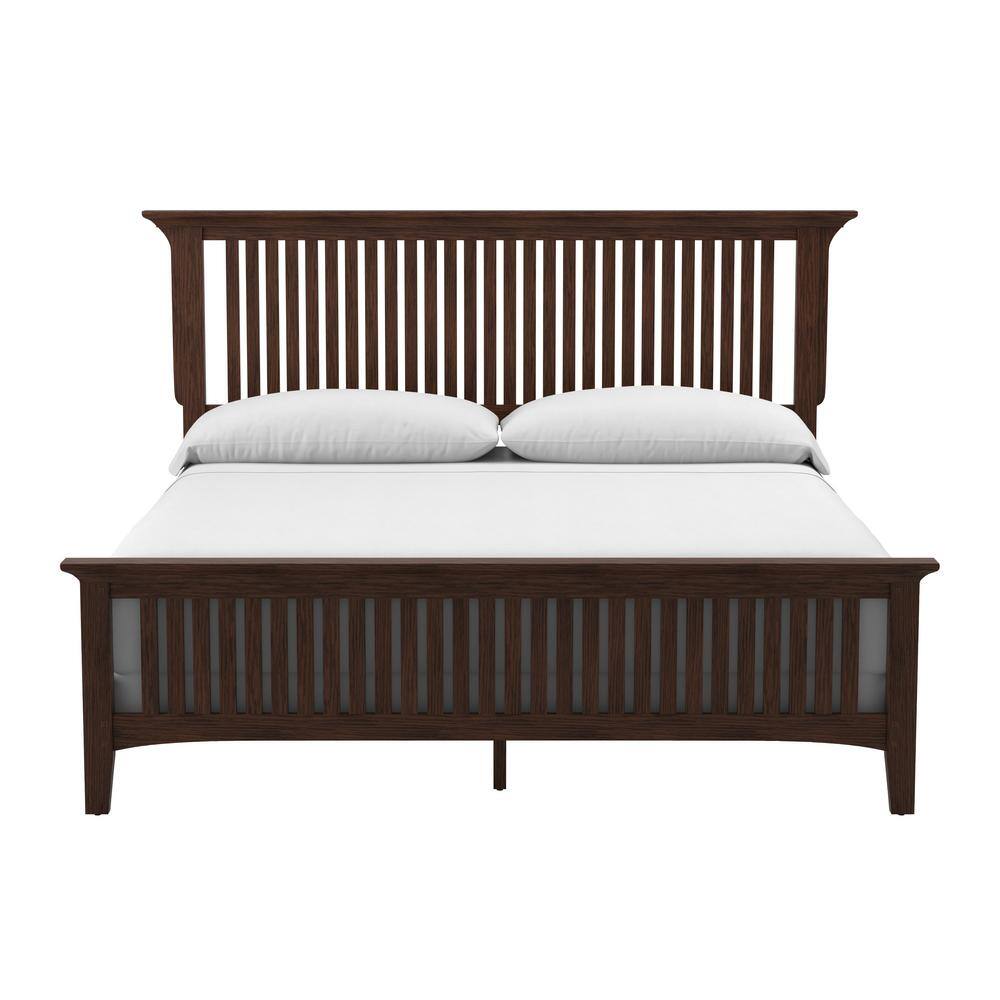 OSP Home Furnishings  Modern Mission Vintage Oak King Bed (Set of 3/CTN)