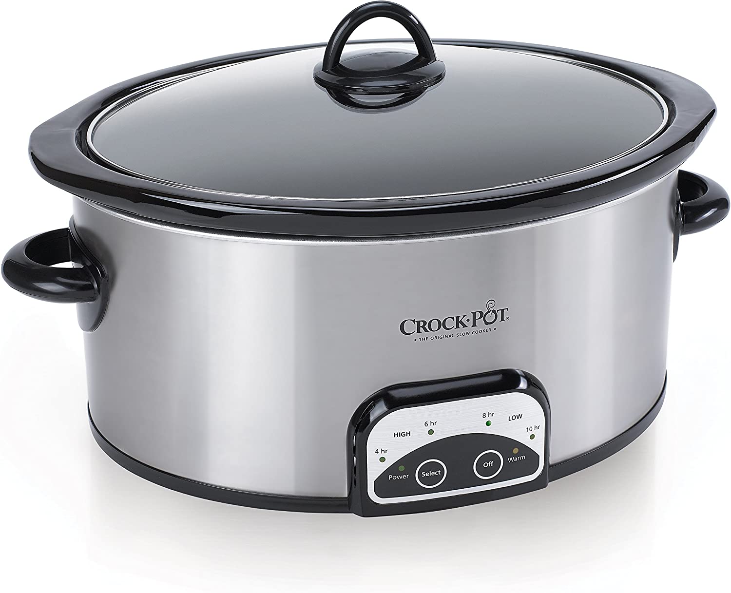 Crock-Pot SCCPVP600-S Smart-Pot 6-Quart Slow Cooker. Brushed Stainless Steel. 6 Qt. Stainless