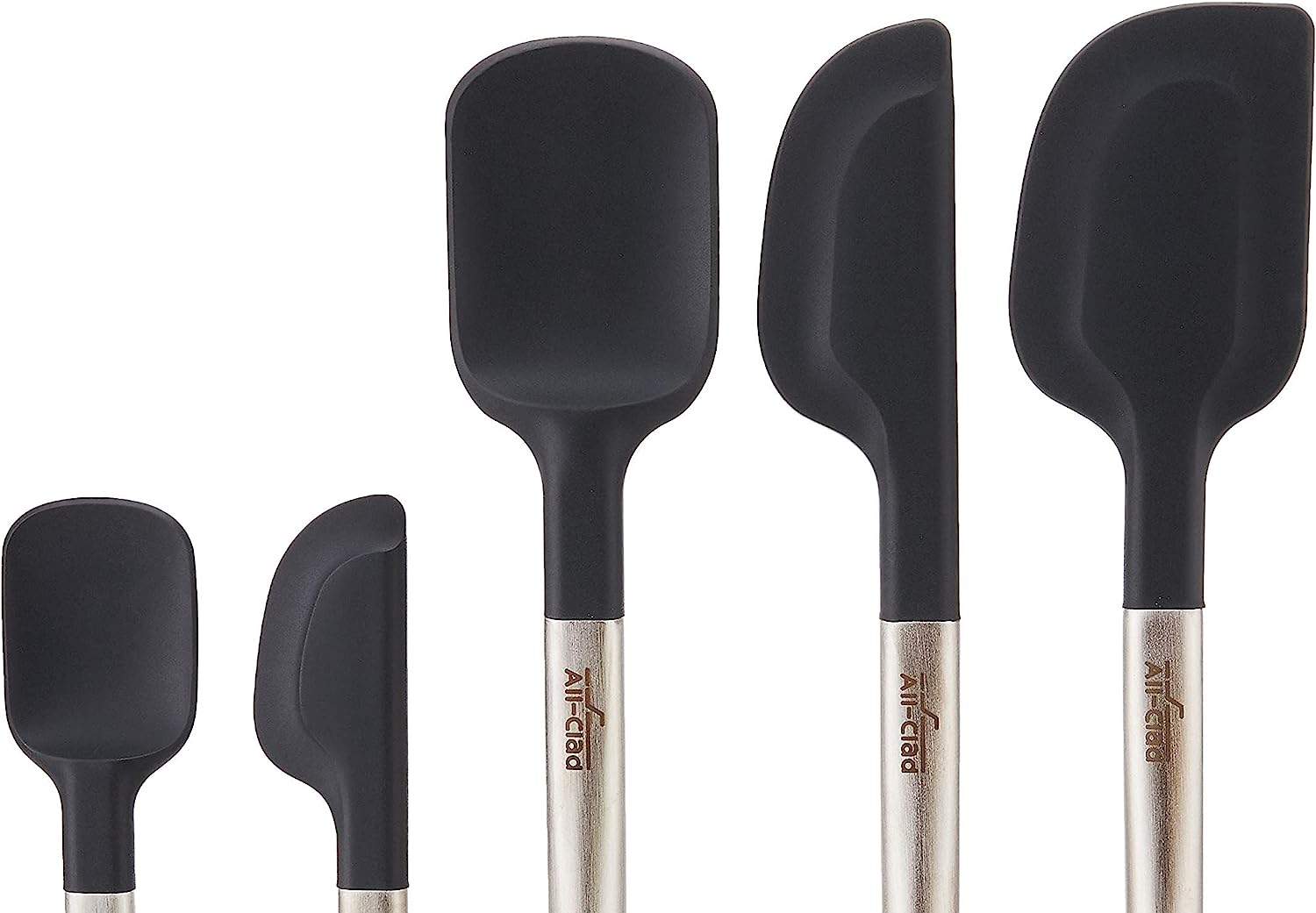 All-Clad Ultimate Silicone 5 piece Spatula Set. Stainless Steel and Black