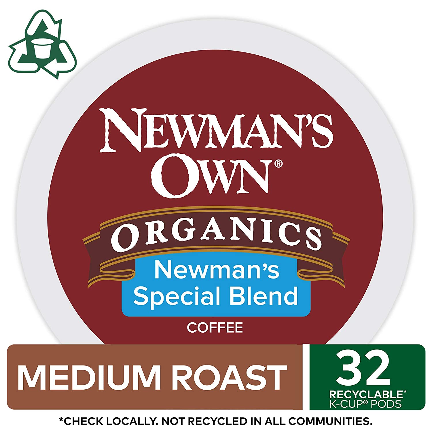 Newman-s Own Organics Special Blend. Single-Serve Keurig K-Cup Pods. Medium Roast Coffee. 32 Count