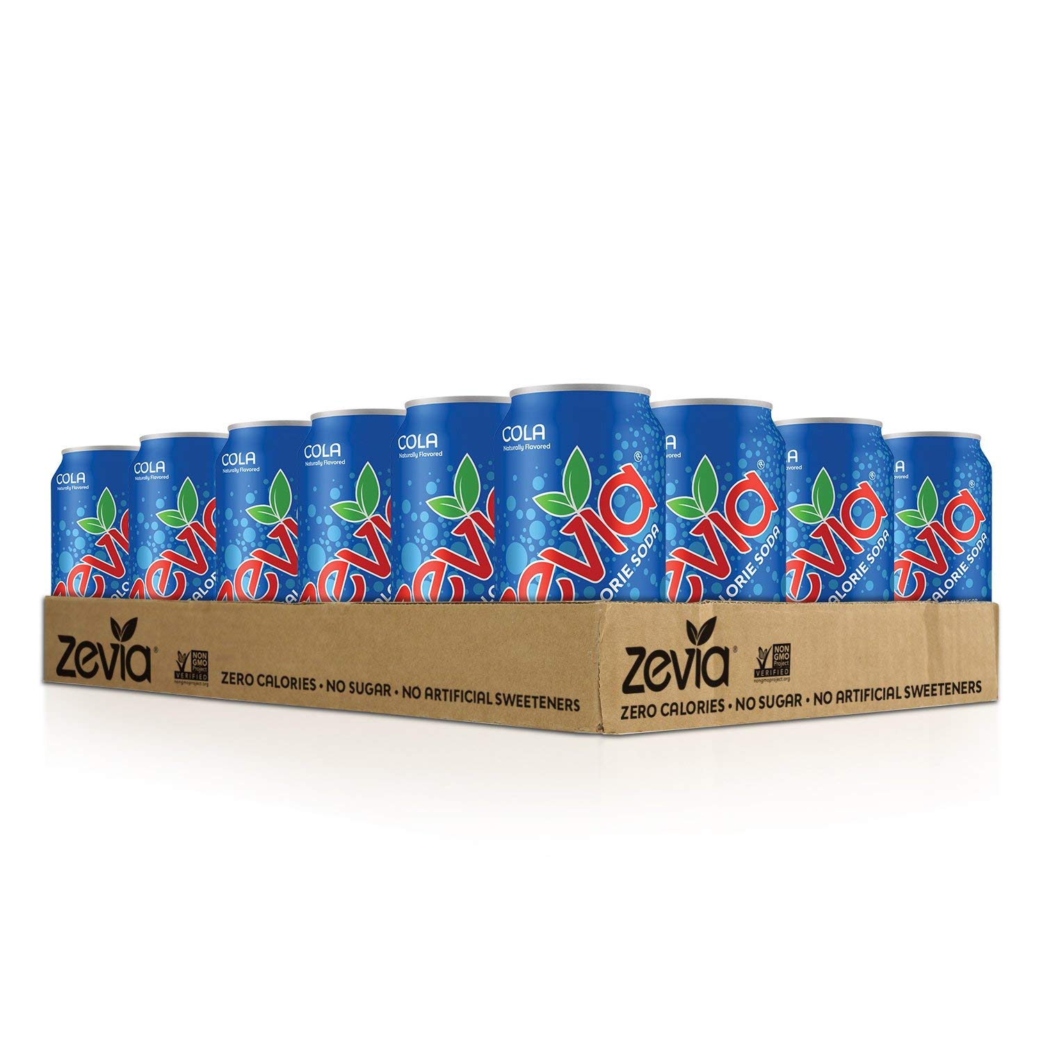 Zevia Zero Calorie Soda. Cola. 12 Ounce Cans (Pack of 24)