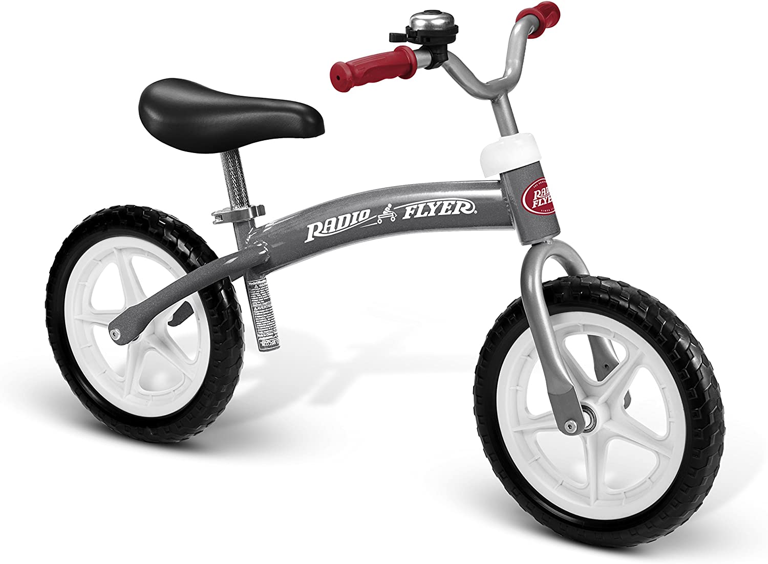 Radio Flyer Balance Bike Glide and Go. Gray Toddler Bike. 11 inches