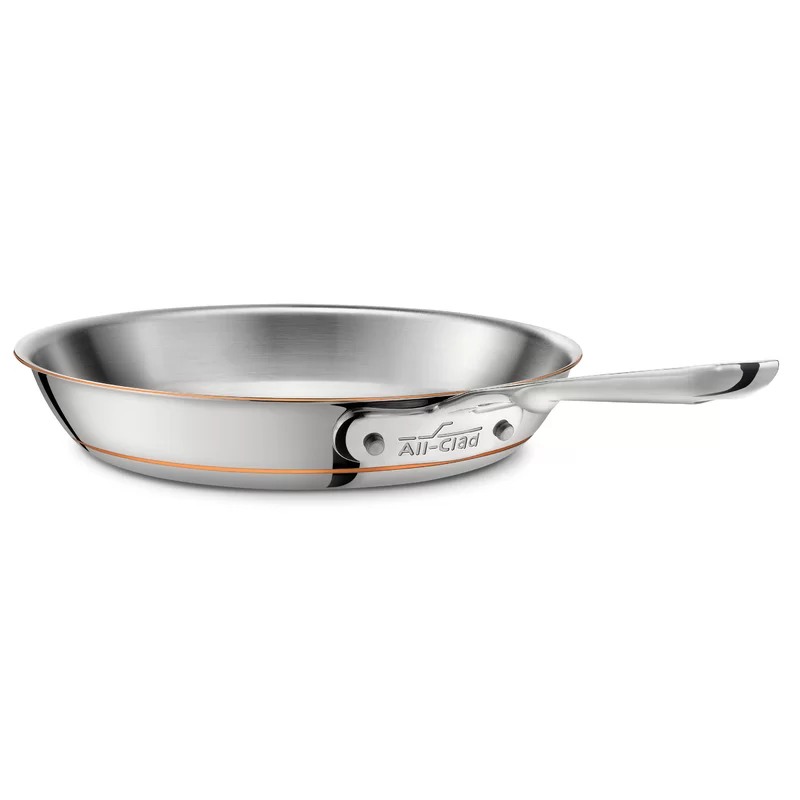 All-Clad 6110 SS Copper Core 5-Ply Bonded Dishwasher Safe Fry Pan/Cookware. 10-Inch. Stainless-Steel