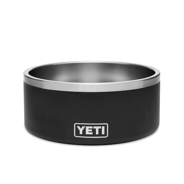 YETI Boomer 8. Stainless Steel. Non-Slip Dog Bowl. Holds 64 Ounces. Black