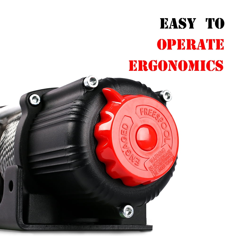 X-BULL 12V 4500LBS Steel Wire Electric Winch for Towing ATV/UTV Off Road with Mounting Bracket Wireless Remote