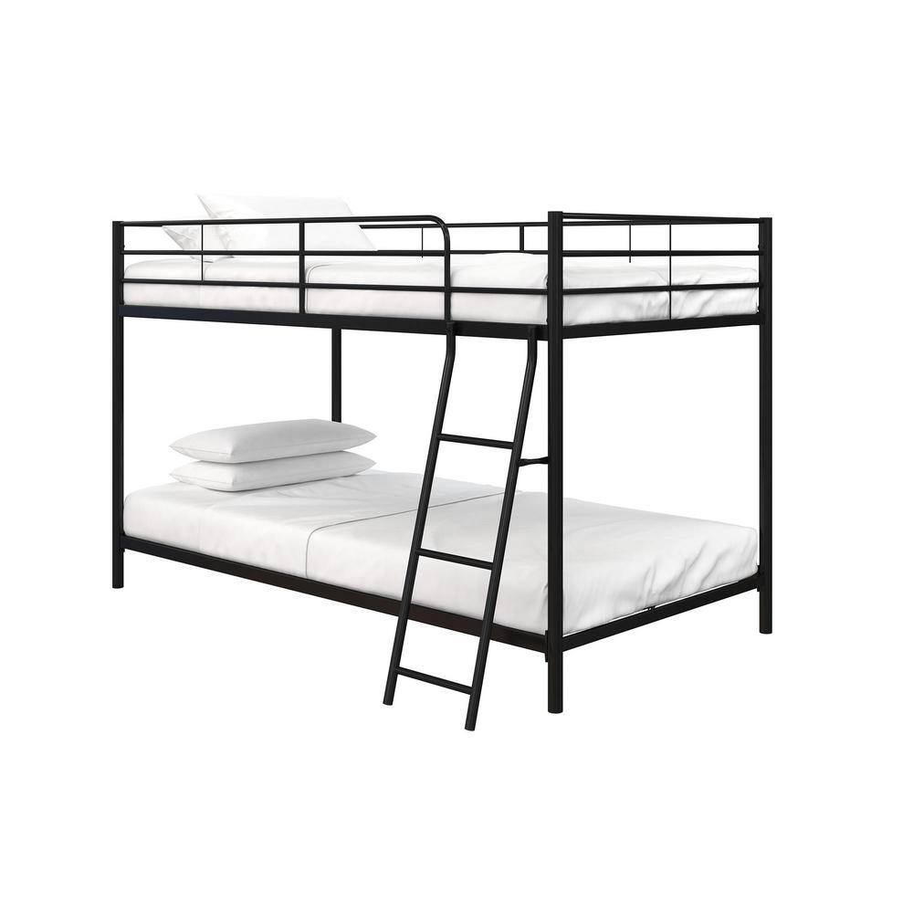 DHP  Fulton Black Metal Twin Over Twin Bunk Bed