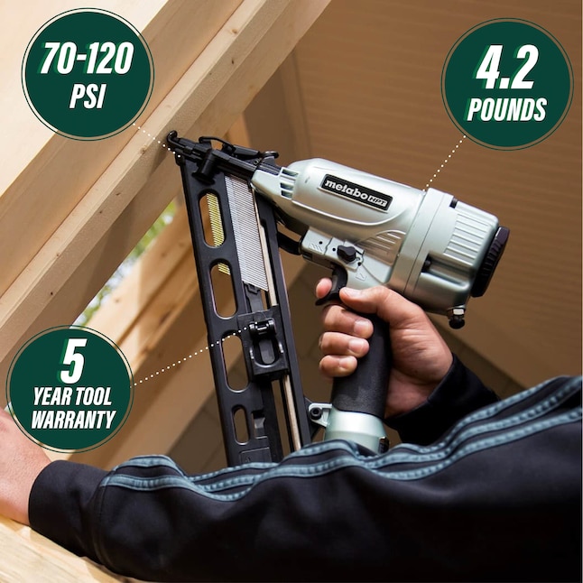 Metabo HPT NT65MA4M 15-Gauge Pneumatic Finish Nail Gun (Nailer)