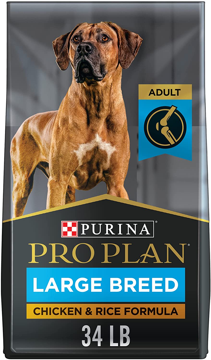 Purina Pro Plan High Protein. Digestive Health Large Breed Dry Dog Food. Chicken and Rice Formula - 34 lb. Bag