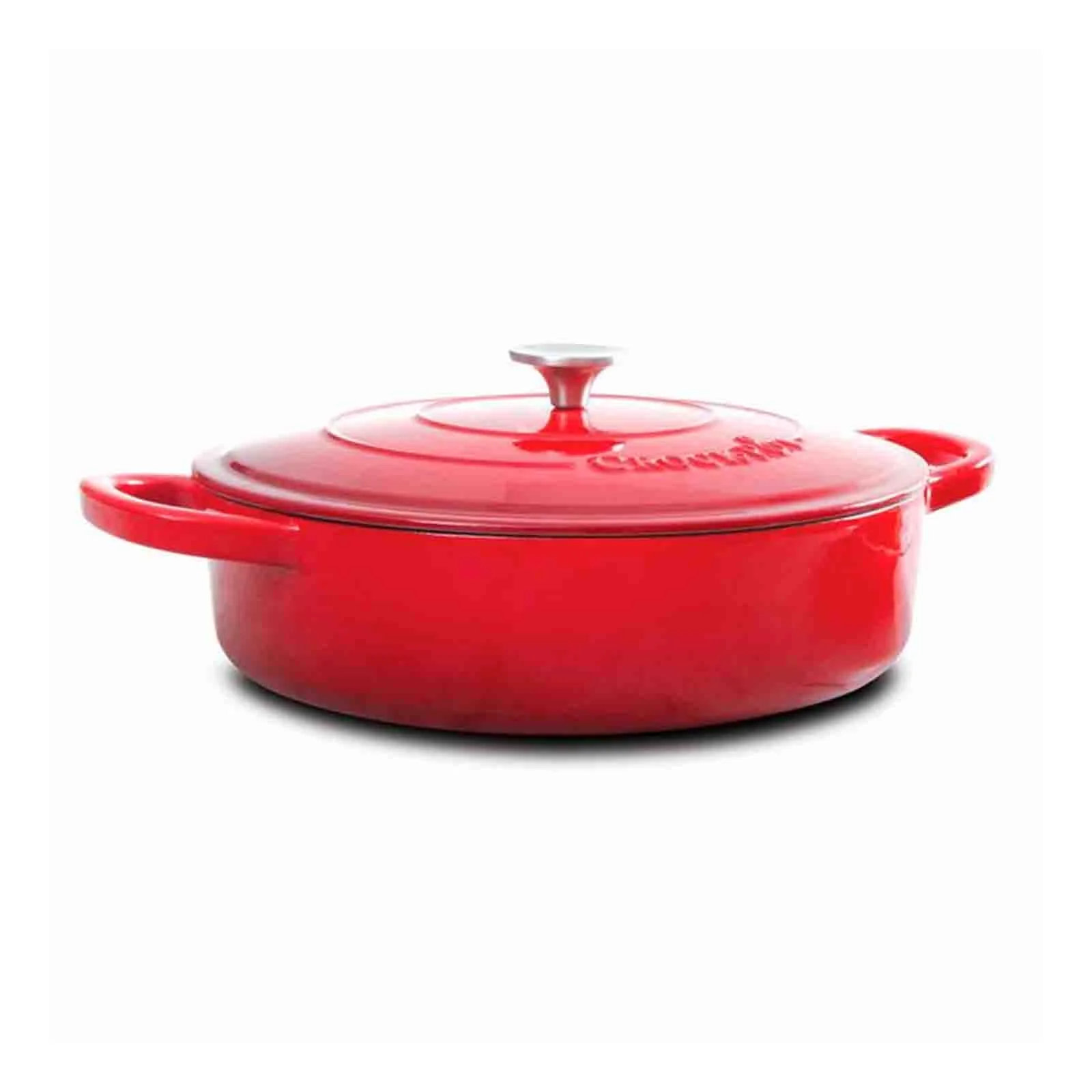 Crock Pot 112000.02 Artisan Enameled Cast Iron Braiser W/Lid. 5 Quart. Scarlet Red