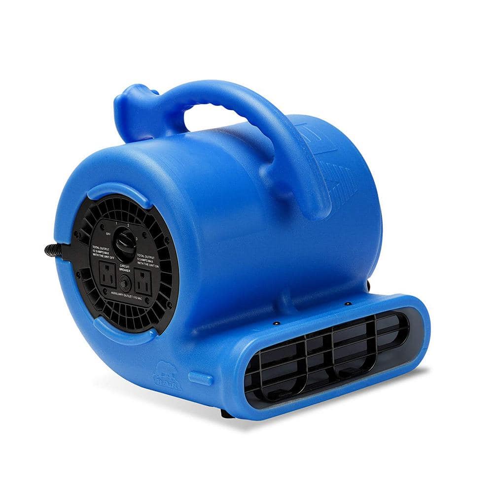 B-Air BA-VP-25-BL 1/4 HP Air Mover Blower Fan for Water Damage Restoration Carpet Dryer Floor Home and Plumbing Use in Blue