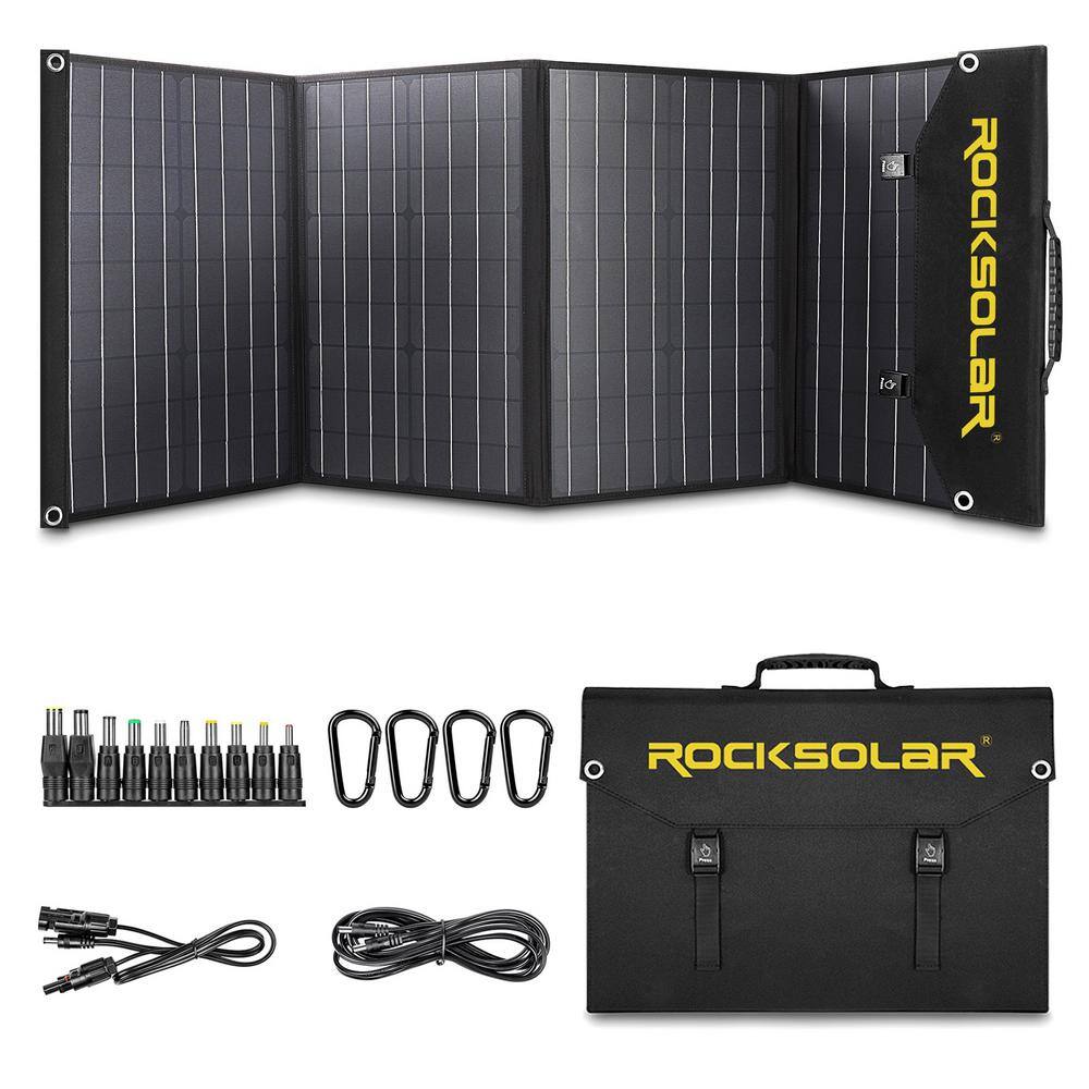 ROCKSOLAR RSSP100 100-Watt Solar Power Panel Kit for ROCKSOLAR Portable Power Station