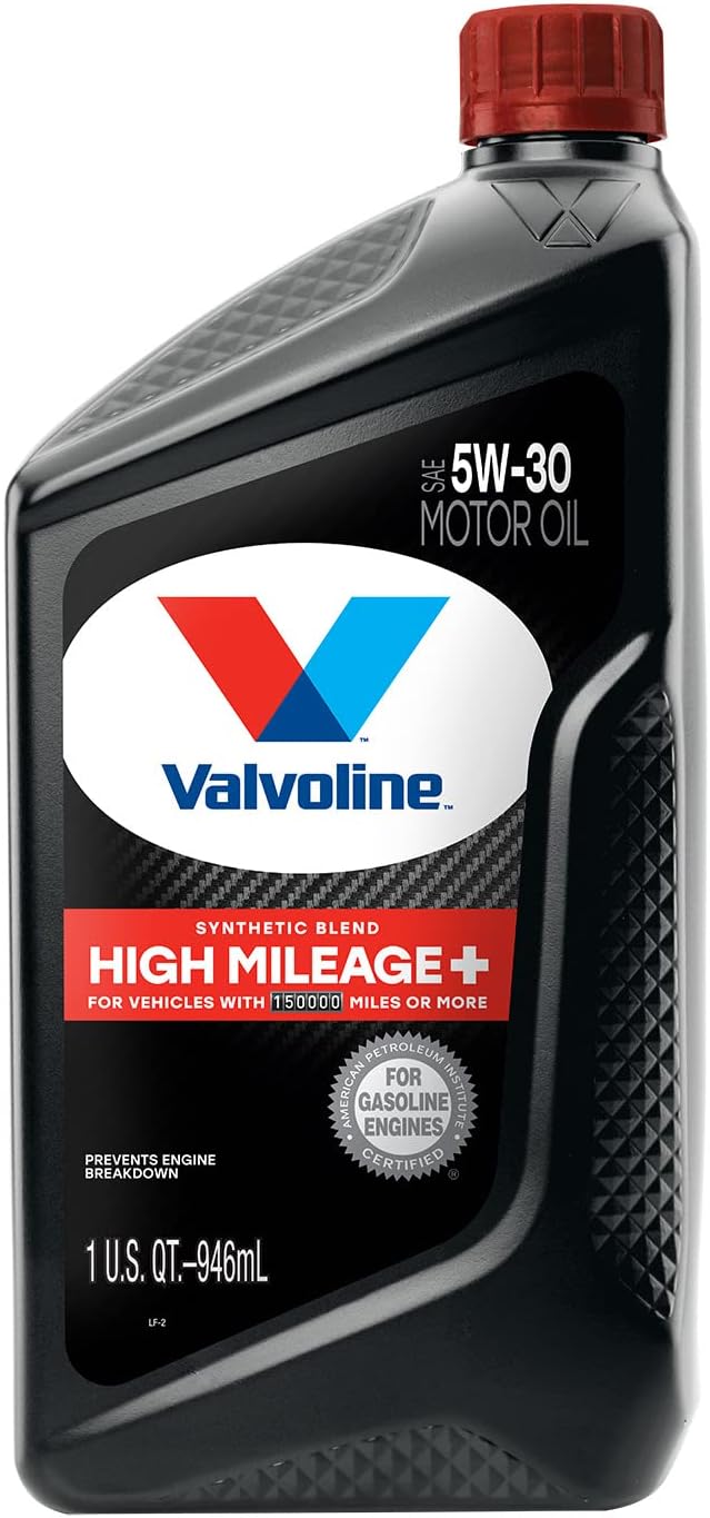 Valvoline High Mileage 150K with Maxlife Plus Technology Motor Oil SAE 5W-30 1 QT. Case of 6