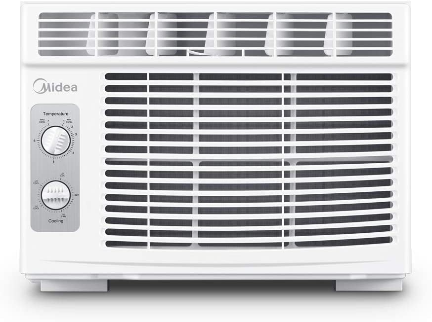 Midea 5.000 BTU EasyCool Window Air Conditioner and Fan - Cool up to 150 Sq. Ft. with Easy to Use Mechanical Control and Reusable Filter