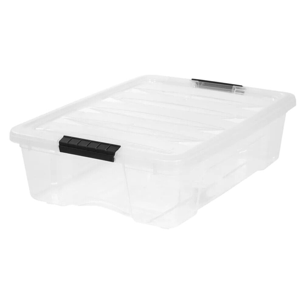 Iris® Stack & Pull™ Clear 26 Qt Box. 6 Pack