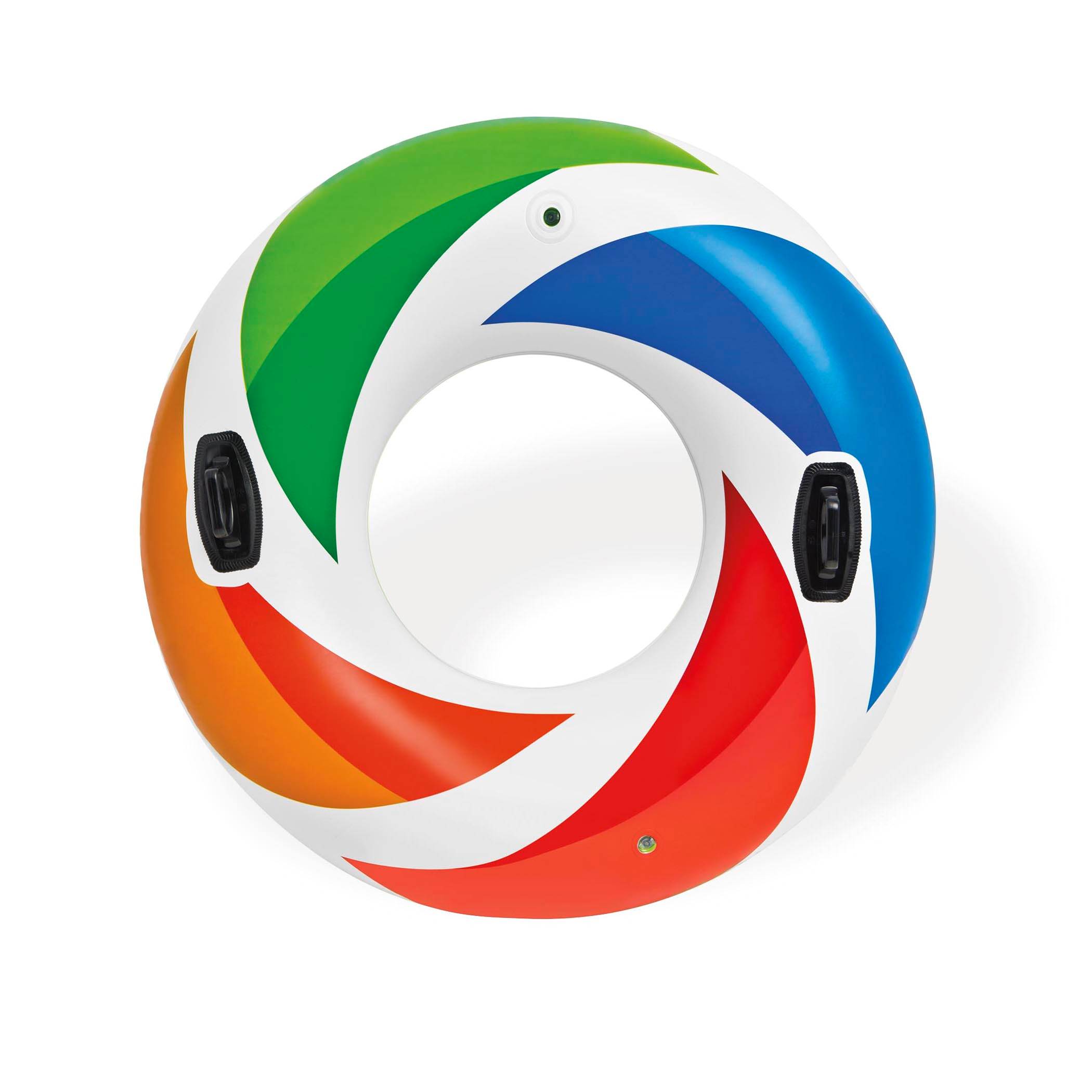 Intex Inflatable 47″ Color Whirl Tube Swimming Pool Raft with Handles (12 Pack)