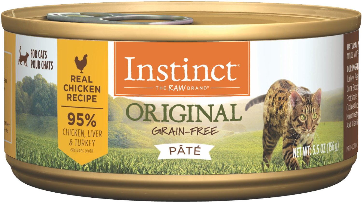 Instinct Original Grain-Free Recipe with Real Chicken Freeze-Dried Raw Coated Dry Food + Pate Real Chicken Recipe Wet Canned Cat Food