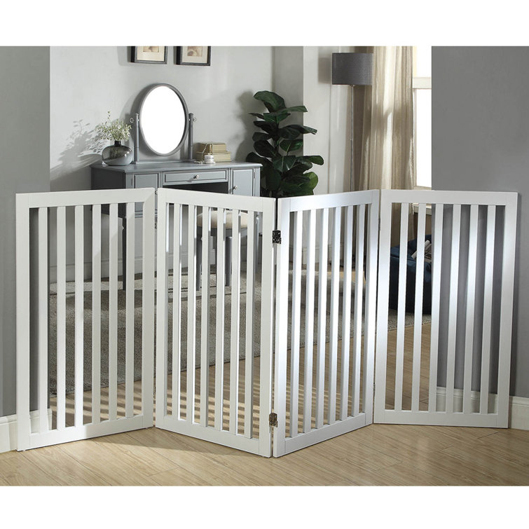 Huxley Wooden Free Standing Pet Gate - 36” H X 80” W X 0.71” D