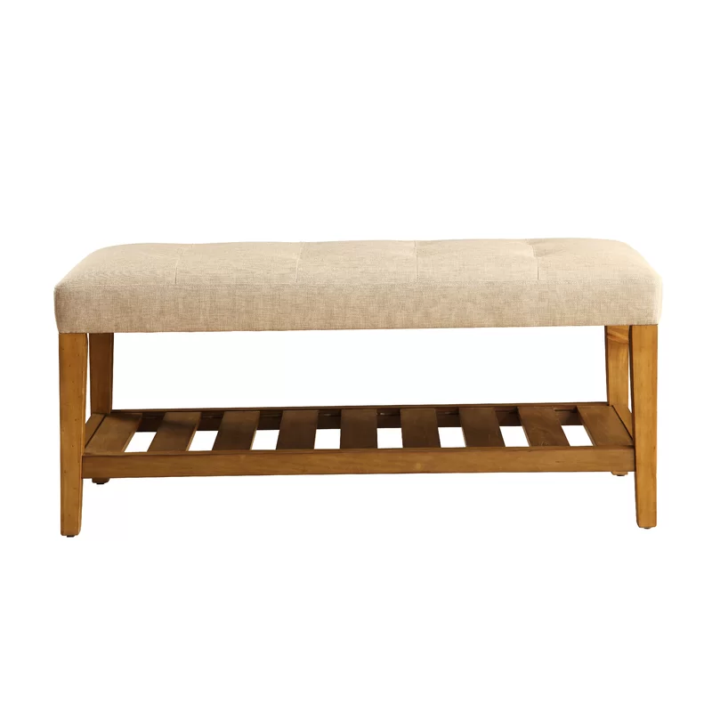 ACME Furniture Acme 96682 Charla Bench. Beige & Oak. One Size
