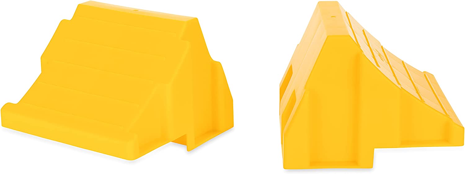 Camco 44401 Leveling Block Wheel Chock - Pack of 2 . Yellow