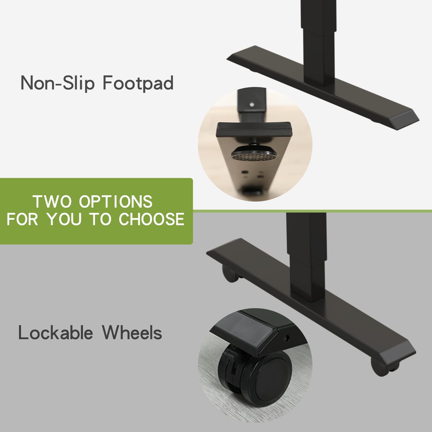 DIYAREA Height Adjustable Electric Standing Desk with Memory Prese. 55 x 24 Inches Stand Up Desk by DIYAREA . Sit Stand Desk with Espresso and Black Top and Black Frame