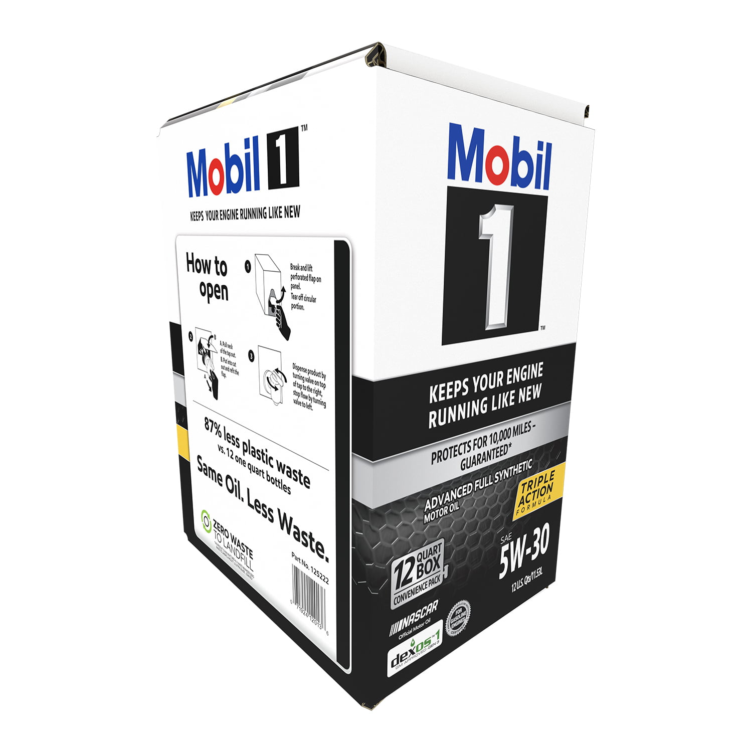 Mobil 1 Advanced Full Synthetic Motor Oil 5W-30. 12 qt Bag in Box