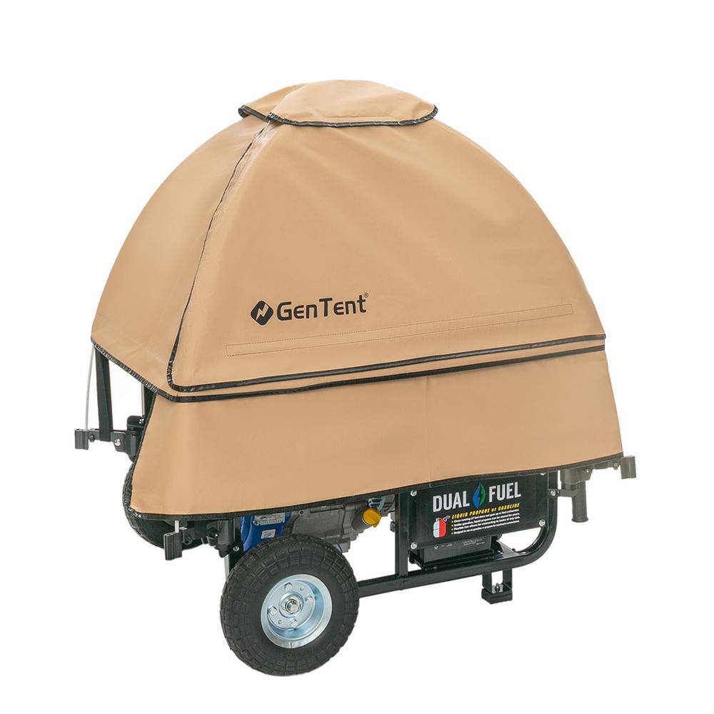 GenTent GTOPFUASTN Generator Running Cover - Universal Kit (Standard. Tan) - for Open Frame Portable Generators