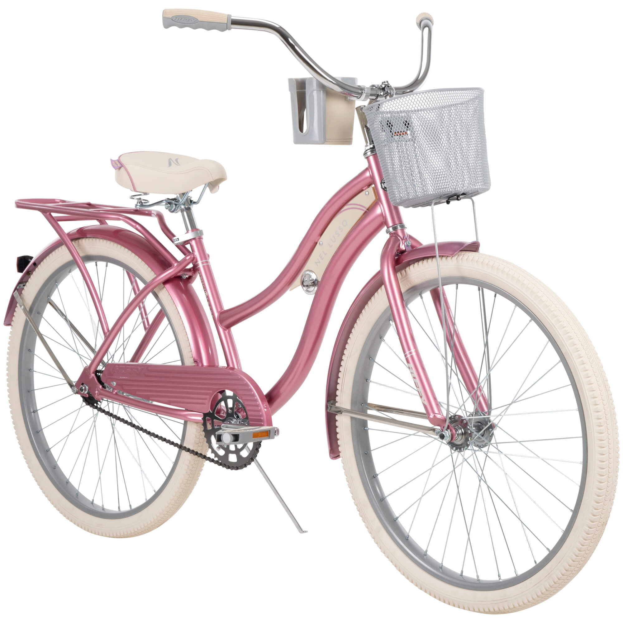 Huffy 26 In. Nel Lusso Women-s Beach Cruiser Bike. Pink Taffeta