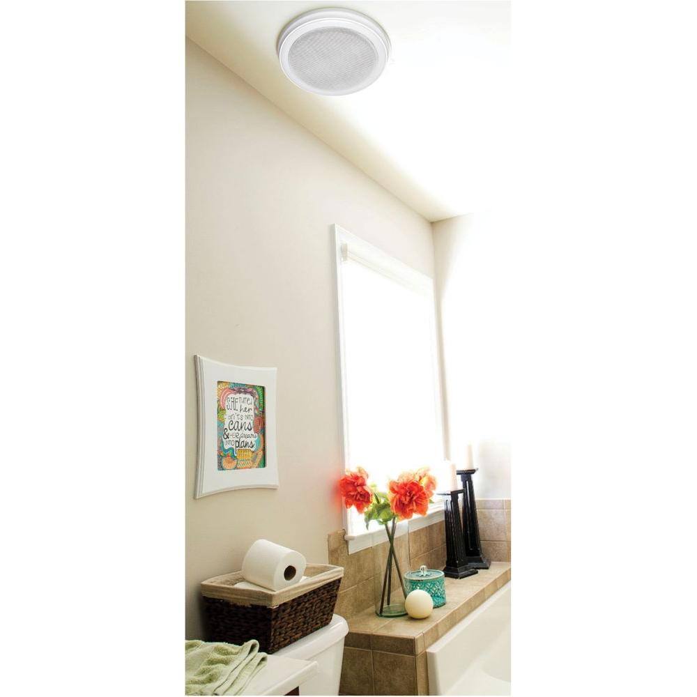 HOMEWERKS 7130-16-BT 110 CFM Ceiling Mount Bathroom Exhaust Fan with Bluetooth Speakers and LED Light
