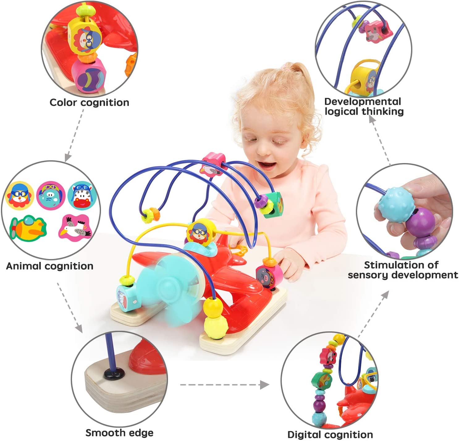 TOP BRIGHT Educational Bead Maze for Toddlers