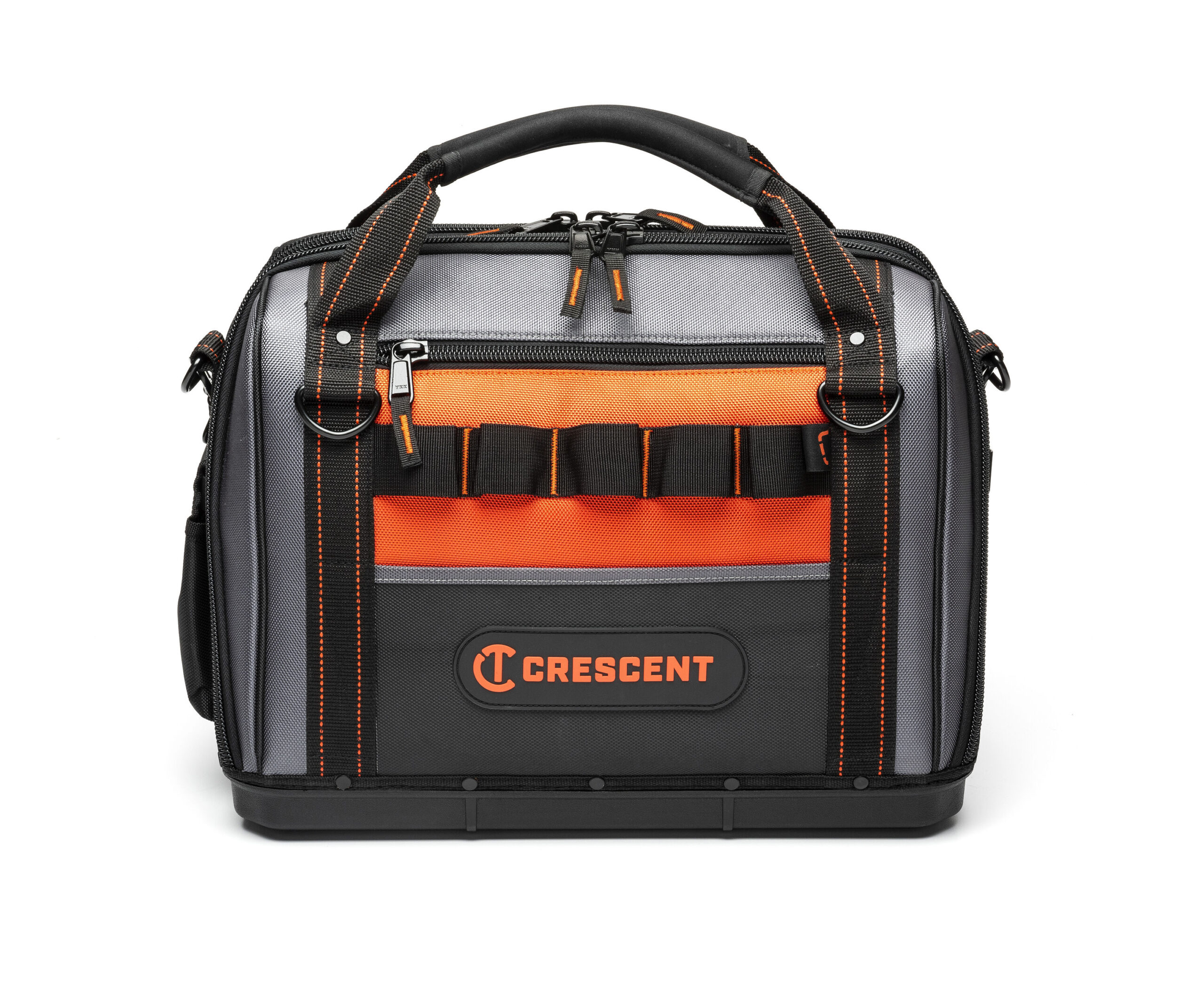 Crescent Rawhide Orange. Black Polyester 17-in Zippered Tool Bag