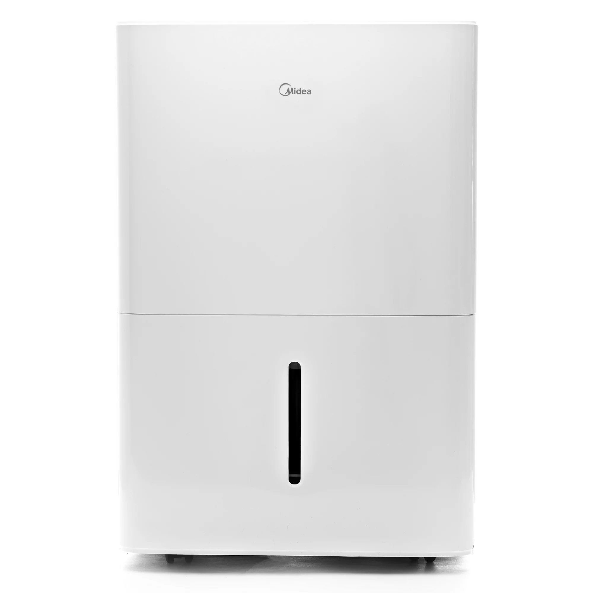 Midea 50-Pint EnergyStar Smart Dehumidifier for Wet Rooms with Pump. White. MAD50PS1WS-E